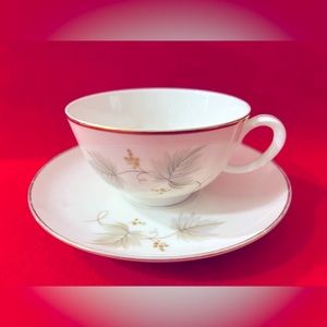 12 PC Vintage Noritake Fantasia Ivory China 4 Cups and Saucers, and 4 Soup Bowls